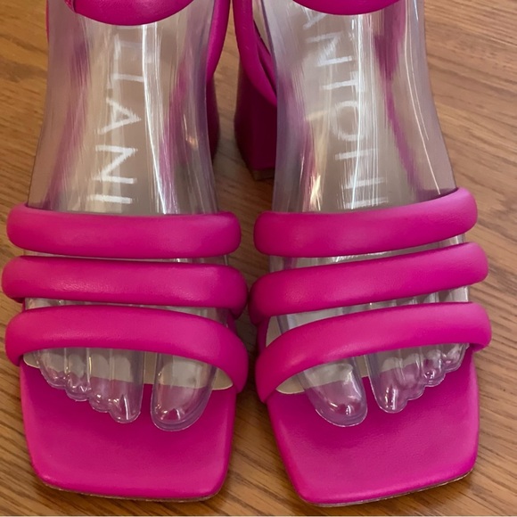 Antonio Melani Natessa Puff Strap Block Heel Sandal Magenta Size 6.5 - Picture 9 of 16